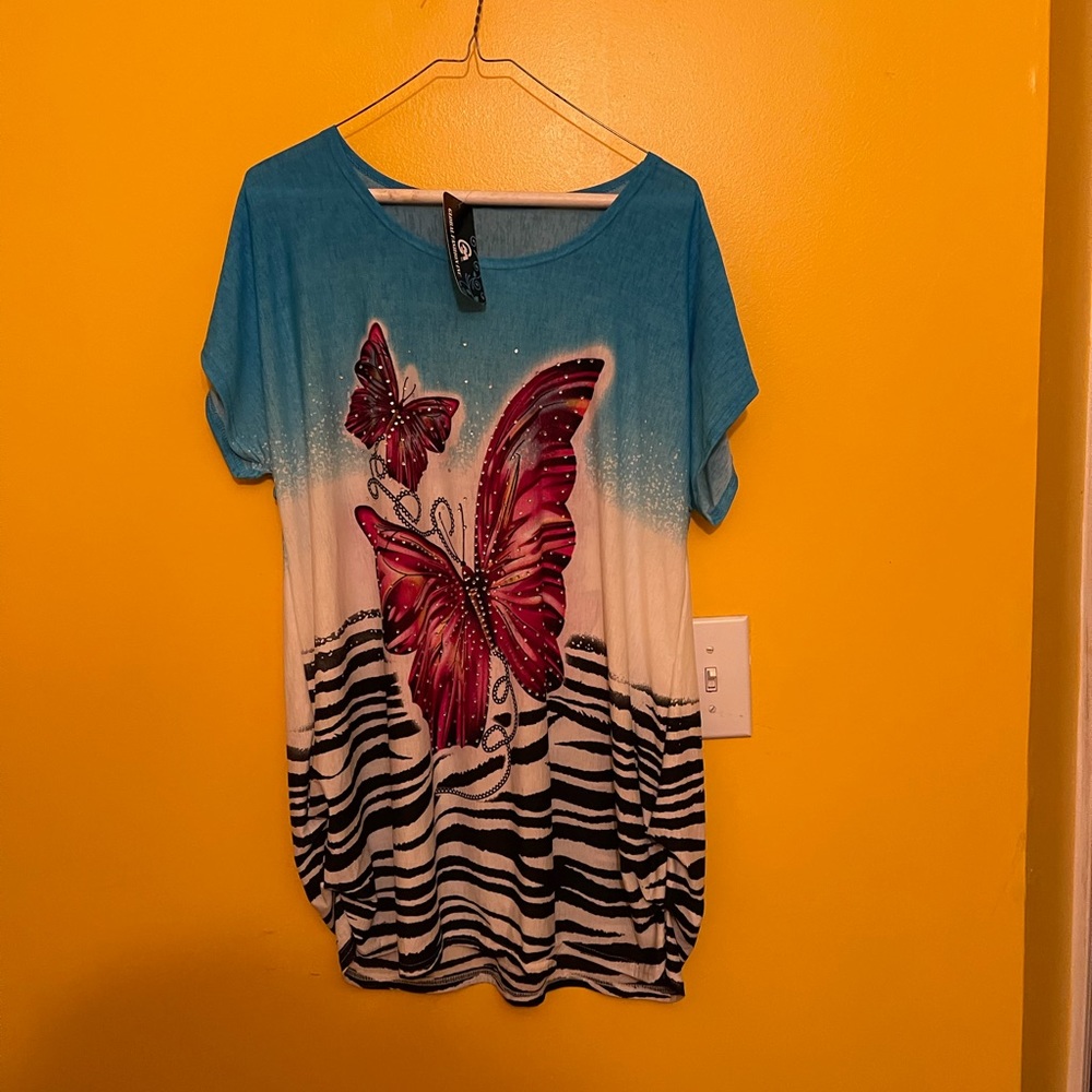 Beautiful top blue，purple ，orange